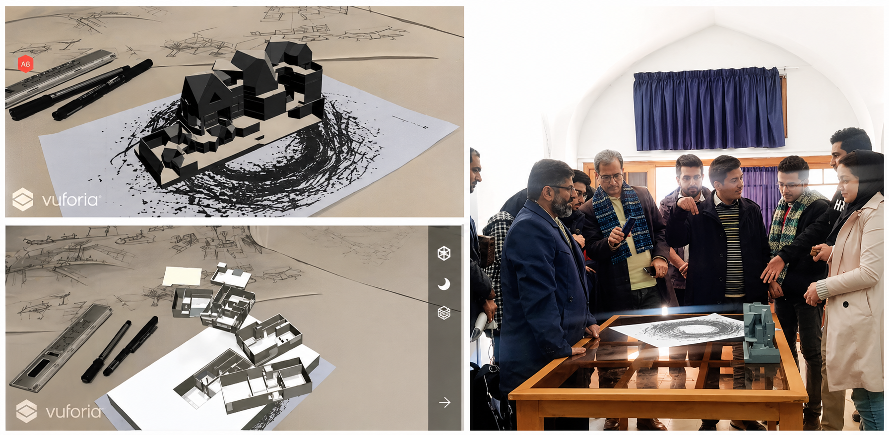 Early AR prototype with Vuforia and live demo with professors